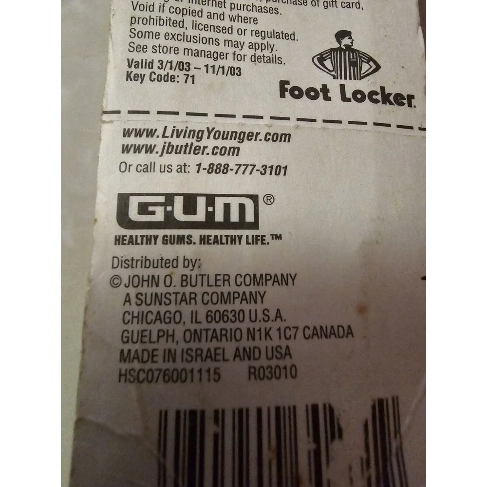 (1) Butler GUM Tounge Cleaner with‎ Fresh-R Breath Gel NOS seaed